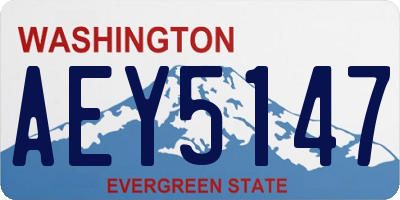 WA license plate AEY5147