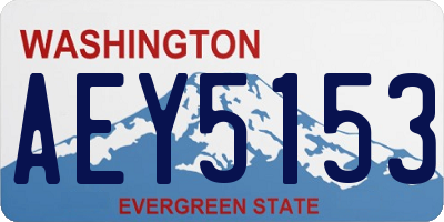 WA license plate AEY5153