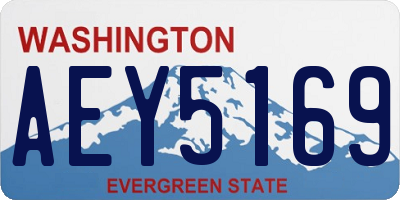WA license plate AEY5169
