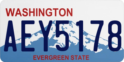 WA license plate AEY5178