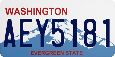 WA license plate AEY5181