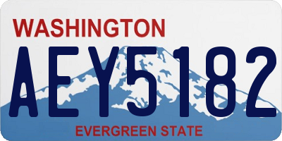 WA license plate AEY5182