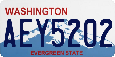 WA license plate AEY5202