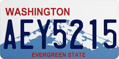 WA license plate AEY5215