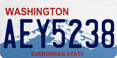 WA license plate AEY5238