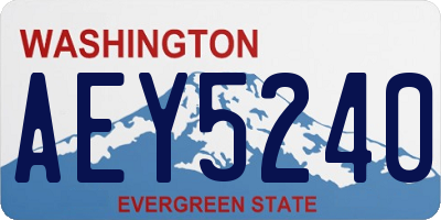 WA license plate AEY5240