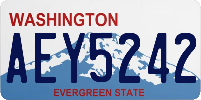WA license plate AEY5242