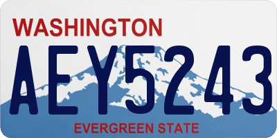 WA license plate AEY5243