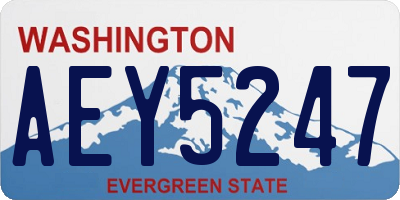 WA license plate AEY5247