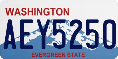 WA license plate AEY5250