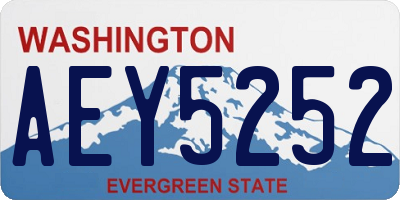 WA license plate AEY5252