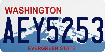 WA license plate AEY5253