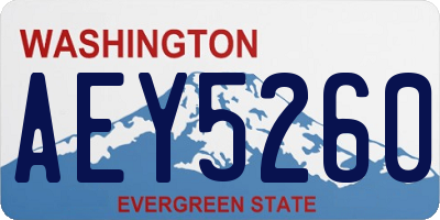 WA license plate AEY5260