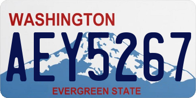 WA license plate AEY5267