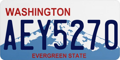 WA license plate AEY5270
