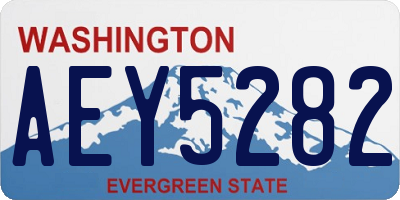 WA license plate AEY5282