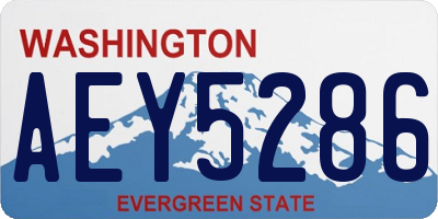 WA license plate AEY5286