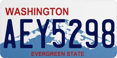 WA license plate AEY5298