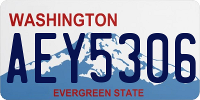 WA license plate AEY5306