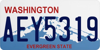 WA license plate AEY5319