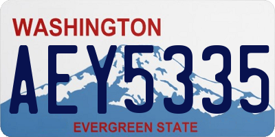 WA license plate AEY5335
