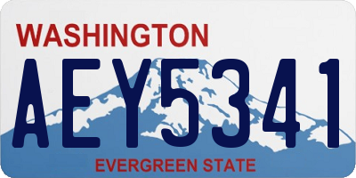 WA license plate AEY5341