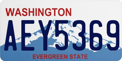 WA license plate AEY5369