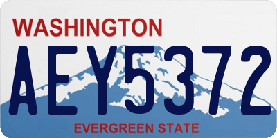 WA license plate AEY5372