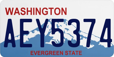 WA license plate AEY5374