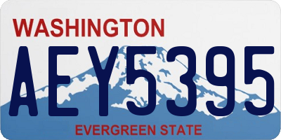 WA license plate AEY5395