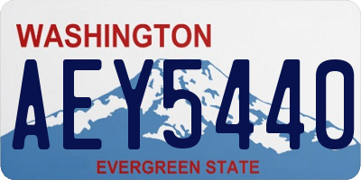 WA license plate AEY5440