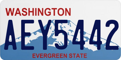 WA license plate AEY5442