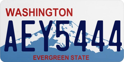 WA license plate AEY5444