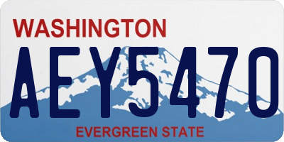 WA license plate AEY5470