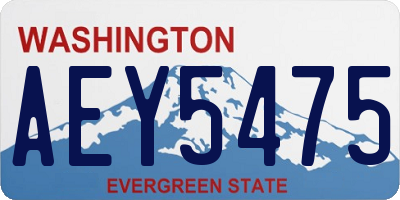 WA license plate AEY5475