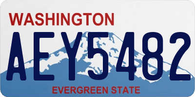 WA license plate AEY5482