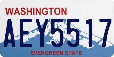 WA license plate AEY5517