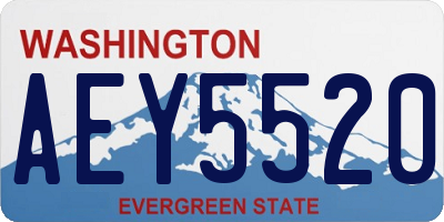 WA license plate AEY5520