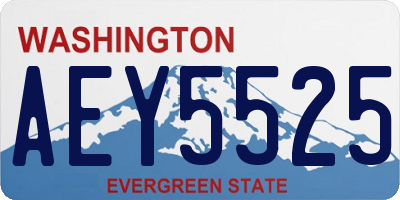 WA license plate AEY5525