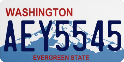 WA license plate AEY5545
