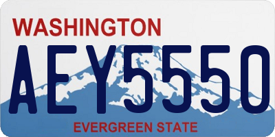 WA license plate AEY5550