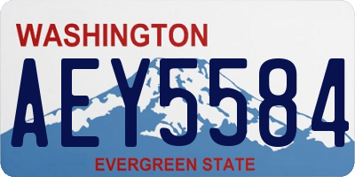 WA license plate AEY5584