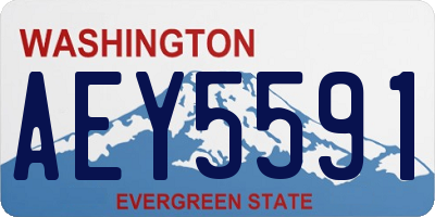 WA license plate AEY5591
