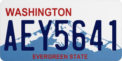 WA license plate AEY5641
