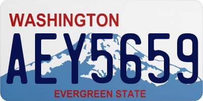 WA license plate AEY5659