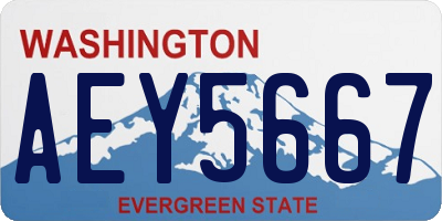 WA license plate AEY5667