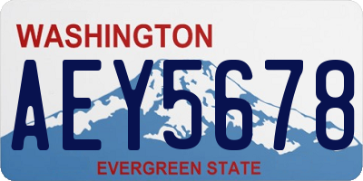 WA license plate AEY5678