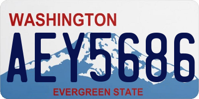 WA license plate AEY5686