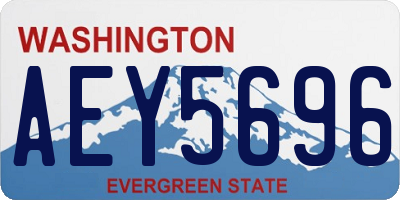 WA license plate AEY5696