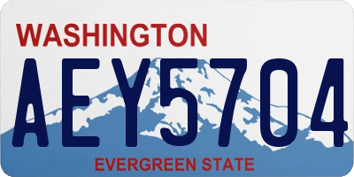 WA license plate AEY5704